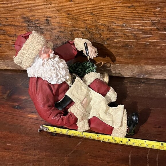 VTG Paper Mache Sitting SANTA CLAUS Christmas Decoration Primitive Folk Art - Picture 15 of 15